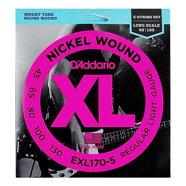 D'Addario 5GLx[X EXL170-5 Regular Light .045`.130