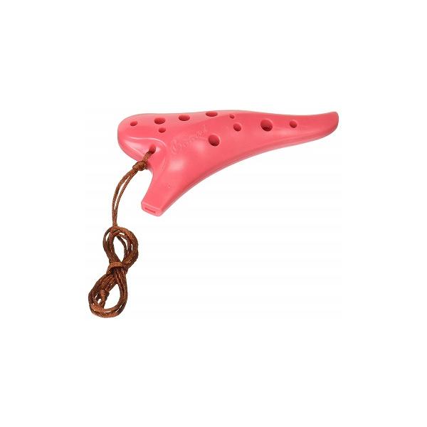 「少ない息で楽に吹ける」オオサワオカリナiシリーズのプラスチックオカリナ！【商品説明】基音：C音階：C調（ハ調）カラー：椿色運指表付