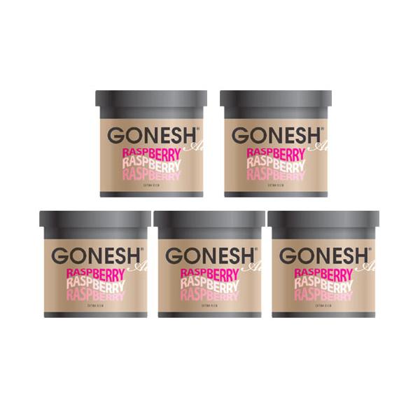 車 芳香剤 置き型 GONESH ガーネッシュ ラズベリー 5個 固形ゲル芳香剤 部屋用 フレグランス エアフレッシュナー ジェル カーフレグランス