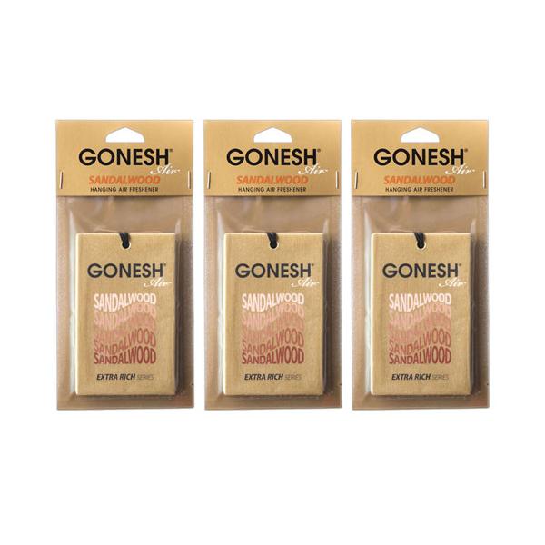 【送料無料】GONESH独特の濃厚なコンプレックスフレグランスを染み込ませた、吊り下げタイプの芳香剤。場所を選ばず使えるため、車だけでなくロッカーの中など小さなスペースでの芳香剤として重宝します。サンダルウッド（白檀）の香りをGONESH流...