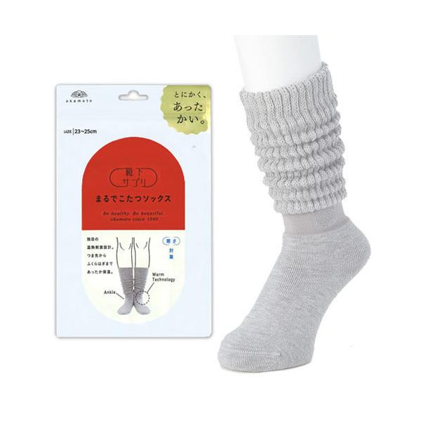 【送料無料】特許技術で足元からカラダを温める「まるでこたつ」シリーズのソックスタイプ。足首のツボ「三陰交」を特殊素材で温熱刺激することで、身体の内側からポカポカに。まるでこたつみたいな温かさに包まれます。サイズ 23〜25cm組成表示 アク...