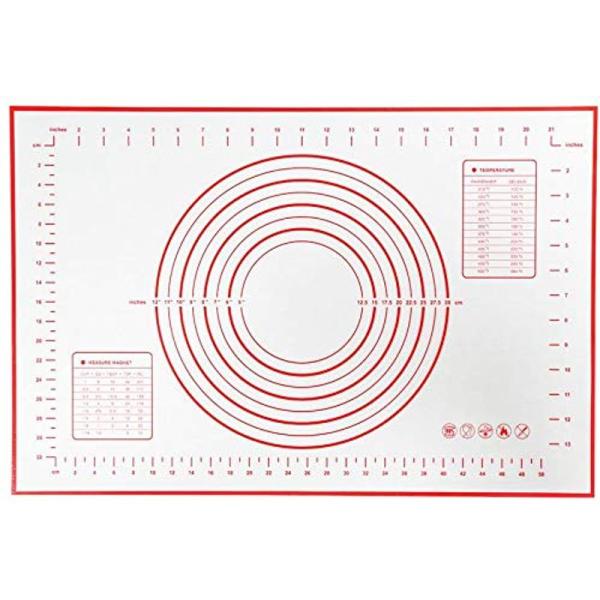 【商品名】　GWHOLE クッキングマット パンこねマット 製菓マット シルパン オーブンマット シリコンマット ホーマンキット パンマット ベーキング 【商品説明】　・パンマット：60×40CM、大きいサイズでパン生地を捏ねやすいし作業台...