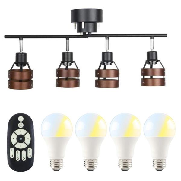 他サイト： 共同照明 シーリングライト 4灯 6畳 8畳 北欧 スポットライト 天井照明 GT-DJ-2DB-9WT-2 LED電球60W形付 調光 調の商品画像