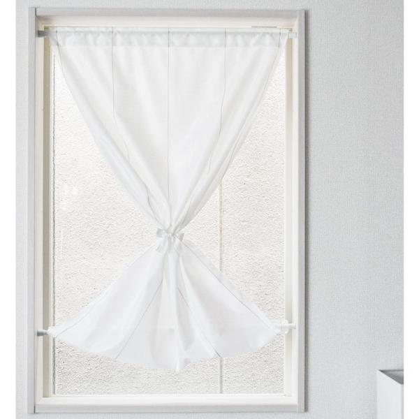 【商品名】　遮熱UVカット小窓用ミラーレースカーテンクルーンホワイト 25079 <70×90> 【商品説明】　・【カラー】　ホワイト（ストライプ柄）・【サイズ】　約70cm幅×90cm丈・【機能】　UVカット　遮熱　遮像・【生...