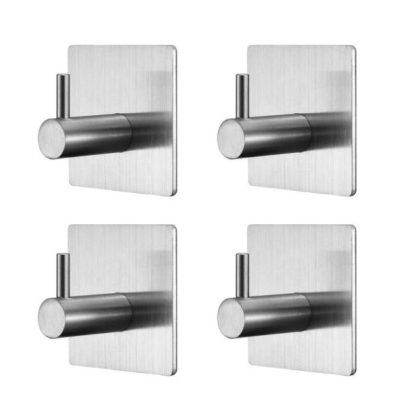 【商品名】　浴室用フック4枚セット ック強力粘着フック ウォールフック耐荷重10KG 3m ステンレス 壁 傷つけない フック 防水 コート タオル 鍵 【商品説明】　・フック取り付けられる場所:タイル、ガラス、ステンレス、スチール、プリン...