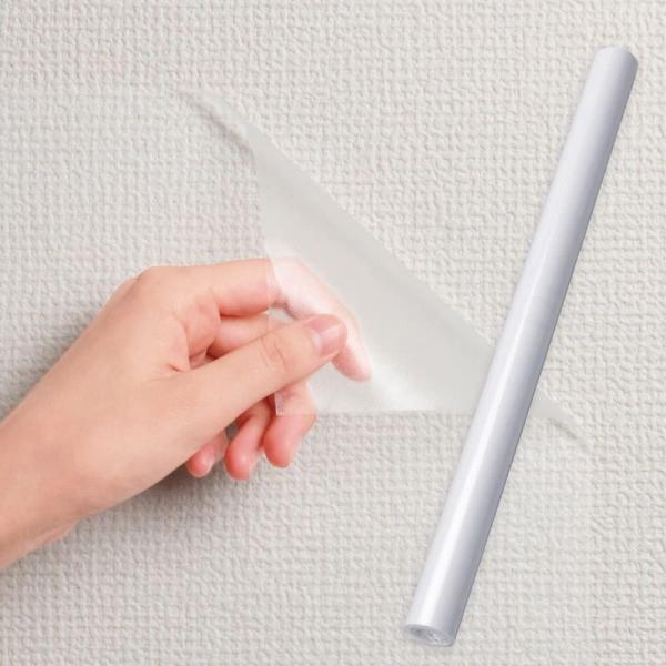 【商品名】　コモライフ 目立ちにくい 壁紙保護シート 幅44.5cm*長さ2.5m 壁紙 保護 シート 半透明 落書き対策 貼り直し可能 貼るだけ簡単  【商品説明】　・【サイズ：約 幅 44.5cm × 長さ 2.5m(1個 )】・トイレ...