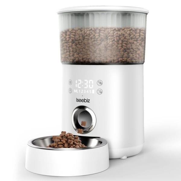 他サイト： 自動給餌機 猫 犬 ペット 自動 餌やり 自動給餌器 タイマー 4L 1日5食 最大20日連続自動給餌 録音可 2Way給電 赤線センサーの商品画像