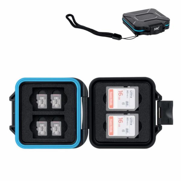 【商品名】　JJC 軽量 薄型 メモリーカードケース SDカードケース Micro SD カードケース SD/SDHC/SDXC カード 4枚 + Mi 【商品説明】　・カード保護：高品質なABS製で、丈夫で耐久性があります。圧力や衝撃から...