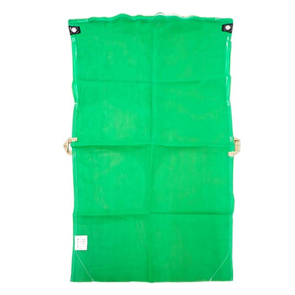 メッシュもみがら袋 緑 ファスナー付 約95cm×170cm : 農家のお店おてん