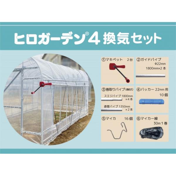 東都興業 プロ仕様ハウス ヒロガーデン4用 換気セット : 農家のお店お