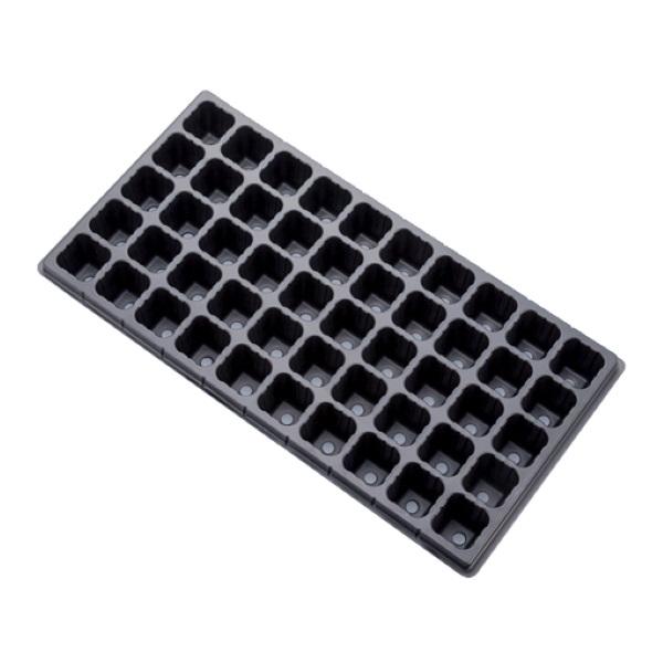 プラグトレイ 50穴 手植え用 黒 100枚入 富川化学工業 プラグトレー