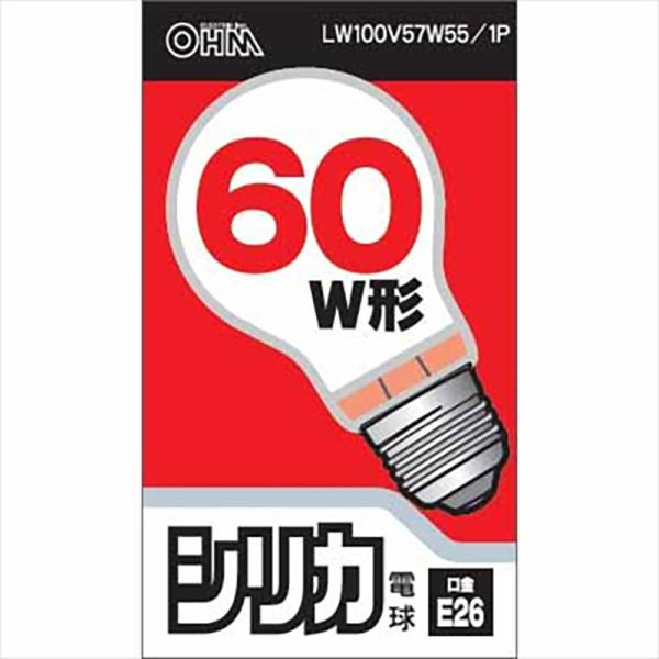 オーム電機　白熱電球　E26　60W形　シリカ　1個　[品番]06-1756