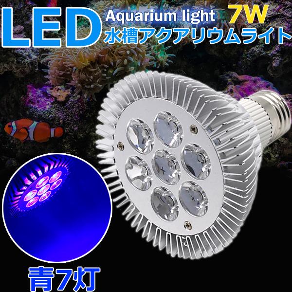 即日発送 水槽照明 アクアリウムライト サンゴ 海水魚 Ledライト 7w E26口金 青7灯 熱帯魚 海水魚 水草 植物育成 海水 スポットライト 電気 送料無料 Ky001 Aqa よろず屋 通販 Yahoo ショッピング
