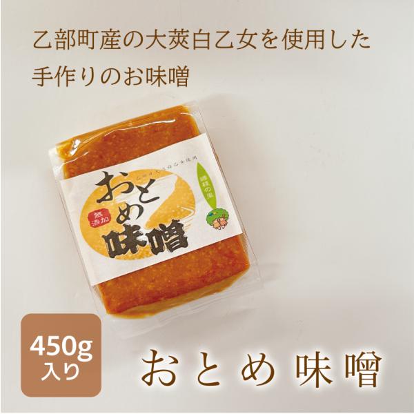 おとめ味噌 北海道産 大豆 無添加 手作り 味噌 450g 大莢白乙女 おおさやしろおとめ 地大豆 乙部町産 国産 豆 大粒 甘い 原種 希少