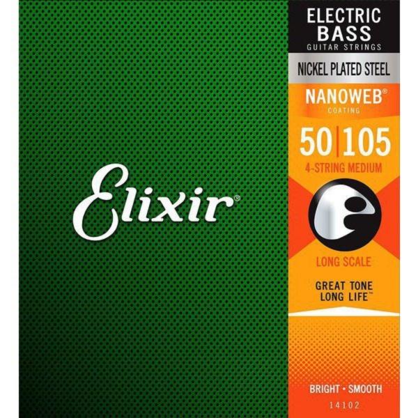 他サイト： 【エレキベース弦】Elixir ベース弦 14102 NANOWEB 4弦 LONG SCALE 50-105 NICKEL PLATEDの商品画像