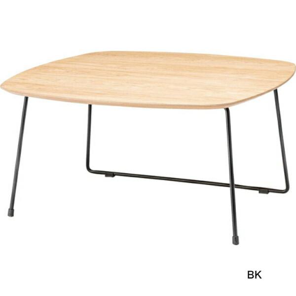 【シンプルなデザインのオークウッドセンターテーブル】天然木オークとスチールの脚部がおしゃれなマッチングでインテリアにアクセントを与えます。パソコン台やカフェテーブルに最適で、汎用性抜群。ブラックとホワイトのカラーバリエーションでどんなお部屋...