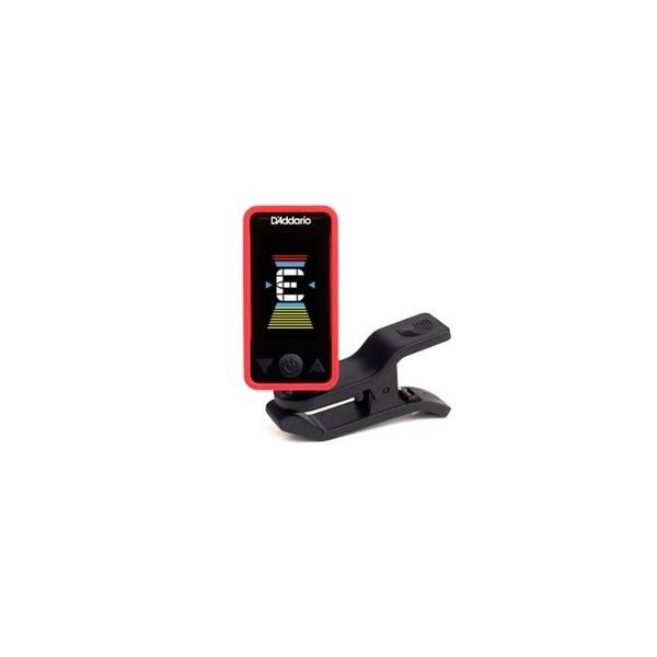 チューナーD'Addario フルカラーチューナー RED ギター ベース ウクレレ いろいろな楽器に使える PW-CT-17-RED