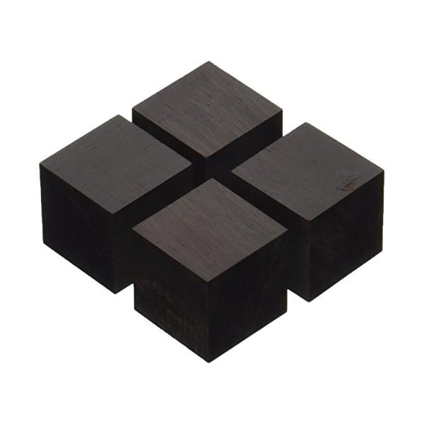 ・ブラック  QB-3・・PatternName:単品・材質:アフリカ黒檀無垢材・外形寸法:34(W)×34(D)×34(H) 単位:mm