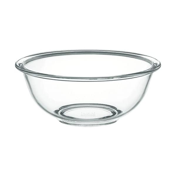 iwaki(イワキ) AGCテクノグラス 耐熱ガラス ボウル 丸型 2.5L 外径25cm 電子レンジ/オーブン/食洗器対応 食材を混ぜやすい広