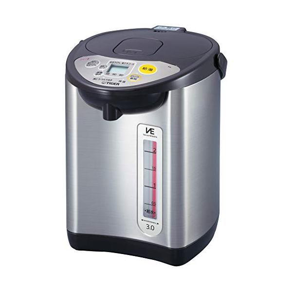 タイガー魔法瓶 TIGER 電気ポット 省スチーム 節 保温 とく子さん 3L ブラウン PIL-A300-T タイガー魔法瓶(TIGER) 電気ポット 省スチーム 節電タイマー VE 保温