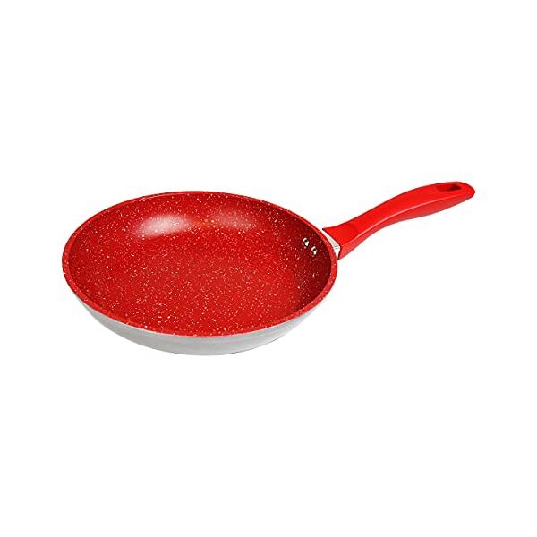 他サイト： フレーバーストーン 24cm フライパン ソテーパン 単品(レッド)焦げ付きにくいの商品画像