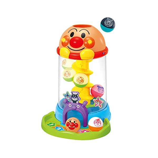 ・  182366・電池:単4電池2本(別売)・ボールを入れるとくるくるコロコロ、ボールが回転しながらおちてくる玉おとし・ほっぺがピカピカ! 楽しいおしゃべりやメロディが流れ、くりかえし遊びを促します。・かわいいアンパンマンとなかまたちのボ...