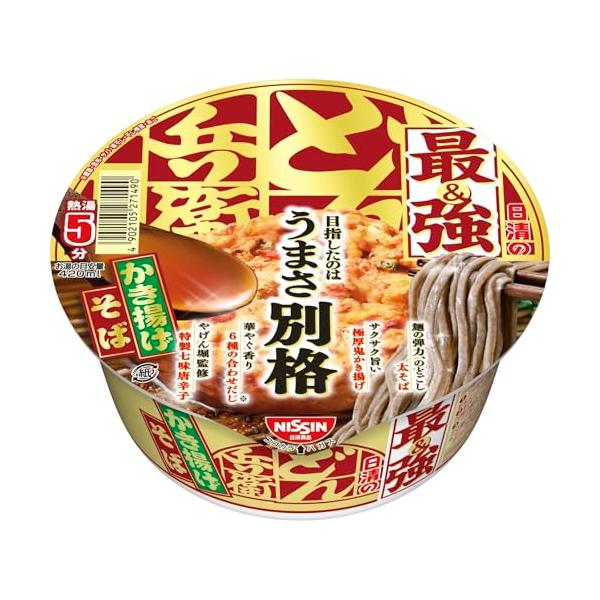 他サイト： どん兵衛 日清の最強どん兵衛 かき揚げそば [やげん堀 特製七味唐辛子] 日清食品 カップ麺 101g×12個の商品画像