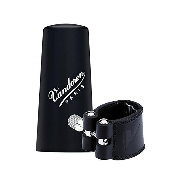 希少 バンドレン カーボンリガチャー クラリネット用 専用キャップ付 レザーリガチャー、リガチャーキャップ｜Vandoren