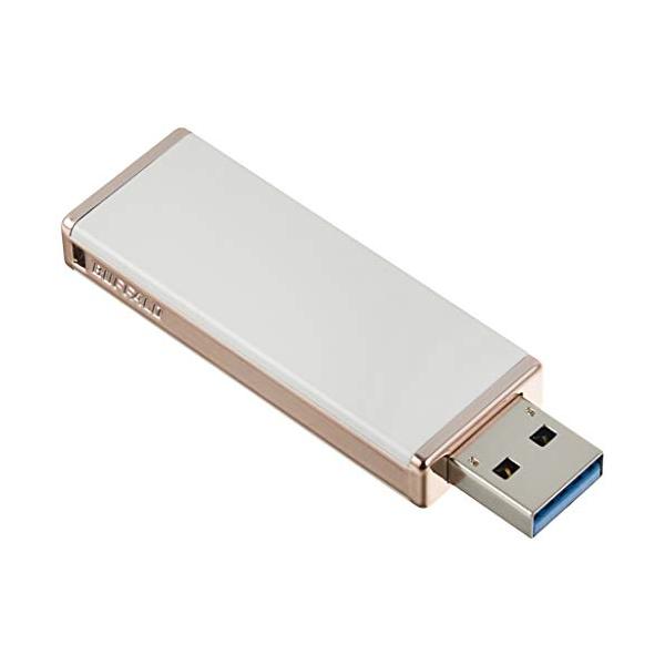 BUFFALO 女性向け キャップレスデザイン USB3.0用 USBメモリー 32GB ロイヤルホワイト RUF3-JW32G-RW