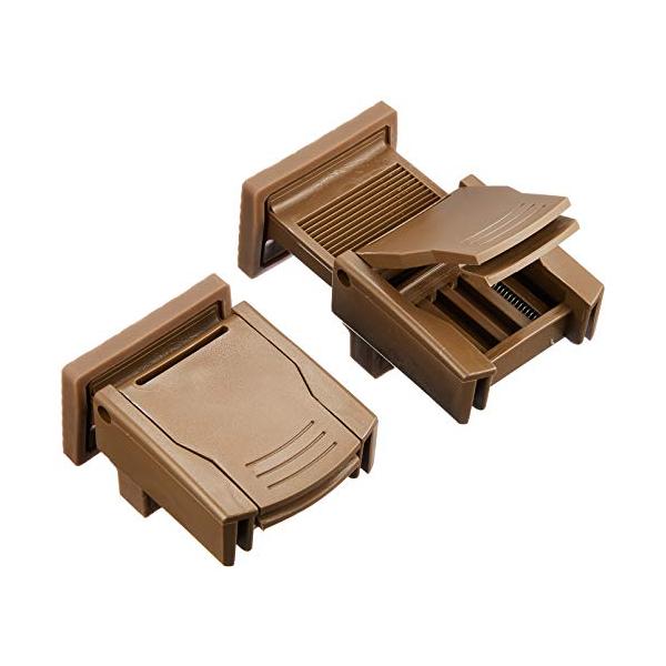 他サイト： セイエイ(seiei) 【 スーパーマドガチット ブロンズ 5×6.5~9.5×3.4cm 2個入 106991】防犯対策 窓 ロック ウインドの商品画像