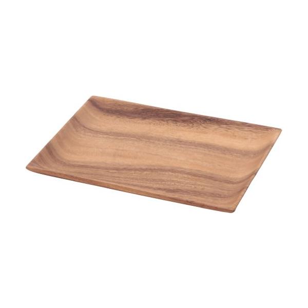 不二貿易 アカシア 木製食器 長方形 トレー ワンプレート XLサイズ 幅32×奥行24×高さ1.8cm 割れにくい 軽量 ハンドメイド 天然木