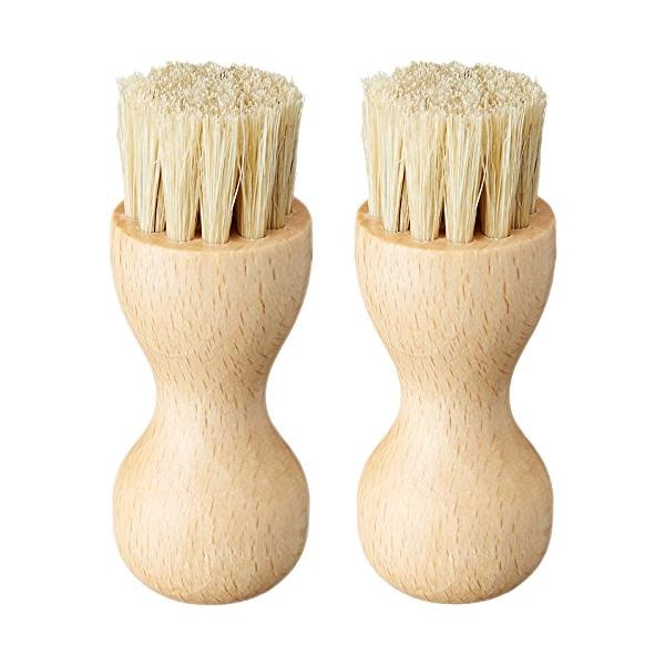 他サイト： [M.モゥブレィ] シューケア 手を汚さないクリーム塗布用ブラシ ペネトレィトブラシ 豚毛(白)-2 2個の商品画像