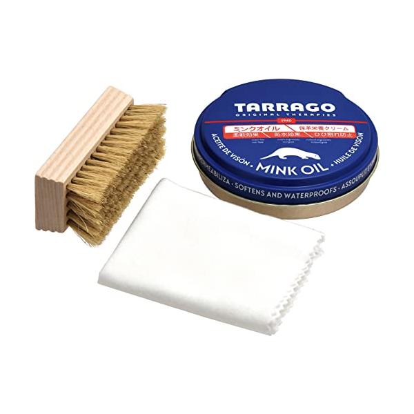 ミンクオイル セット 靴磨き 革ジャン バッグ アウトドアー ライダース ジャケット・  4900774000・ミンクオイル 100mlとブラシ、コットンクロスが付いてお手入れがすぐに始められるお得なセットです。・ミンクオイルの栄養効果とワ...