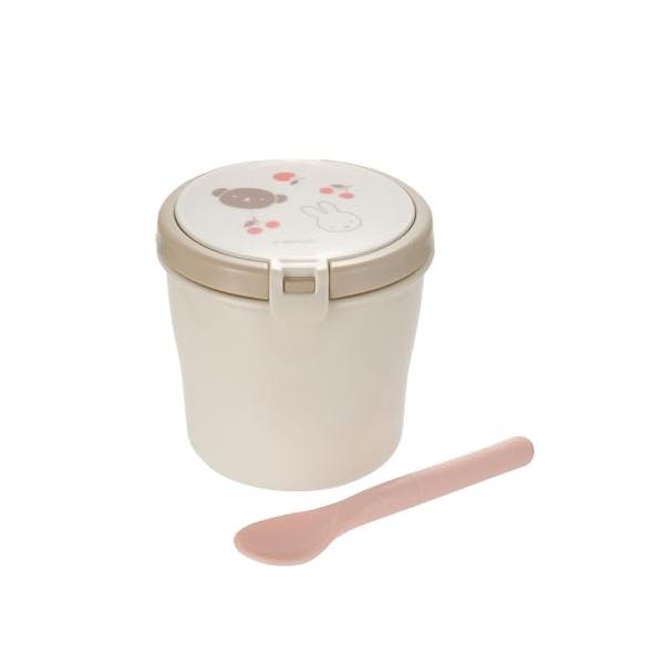 ベージュ/-/-・おでかけ用の離乳食に。1食分（150mL）入ります・ドリンクホルダーに入れられるので、車内でも食べさせやすい・外出先で温め直し、電子レンジOK※本体のみ・汁物が漏れにくいパッキン・収納できるスプーン付き