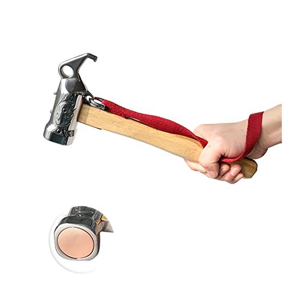 他サイト： キャンピングムーン(CAMPING MOON) プレミアムペグハンマー 1.5ポンド マルテンサイト系ステンレス鋼420J2製 純銅ヘッド「犀」の商品画像