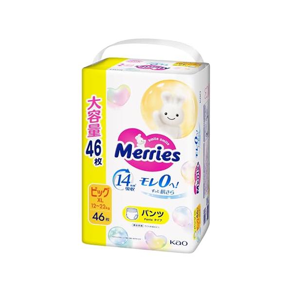パンツ ビックサイズ】メリーズ モレ0へ！ずっと肌さら (12~22kg)46枚