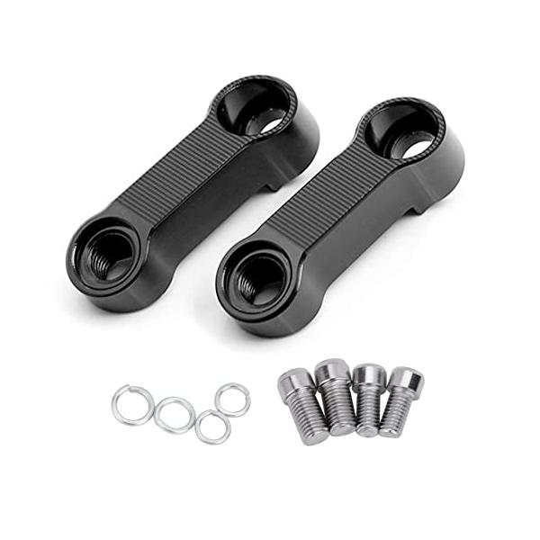 【製造素材】プレミアムアルミ合金製で、頑丈で丈夫です、よりしっかりと耐久性を備えております。・【調整範囲】:バックミラーを3cm持ち上げて4cmまで伸ばすことができます（バックミラー2枚の最大伸展距離は8cm）。ユーザーがより広い距離を伸ば...