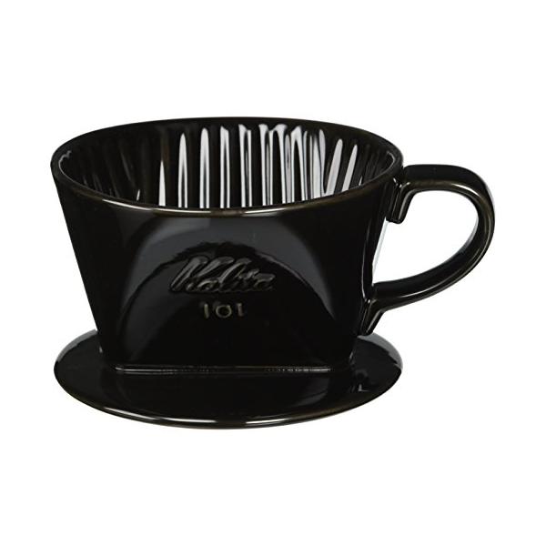 カリタ Kalita コーヒー ドリッパー 陶器製 1~2人用 ブラック 101-ロト #01005