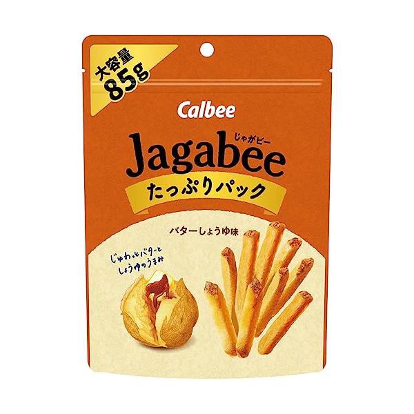 他サイト： Jagabee(じゃがビー) カルビー Jａｇａｂｅｅ バターしょうゆ味 たっぷりパック 85g12袋 ジャガビー おやつ 間食 大容量の商品画像