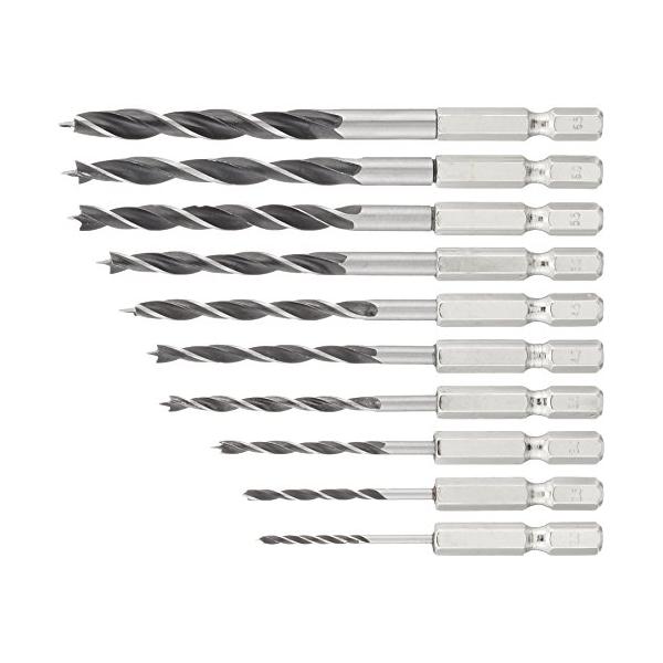 他サイト： 高儀 EARTH MAN 木工・樹脂兼用 六角軸ドリル 10本組の商品画像