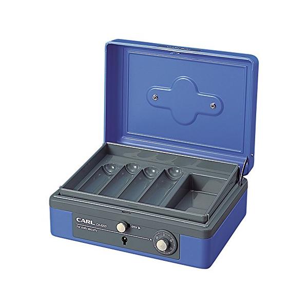 【中古】「非常に良い」カール事務器 手提げ金庫 キャッシュボックス A6 ブルー CB-8200-B カール事務器 手提げ金庫 小型 キャッシュボックス A6 ブルー CB-8200