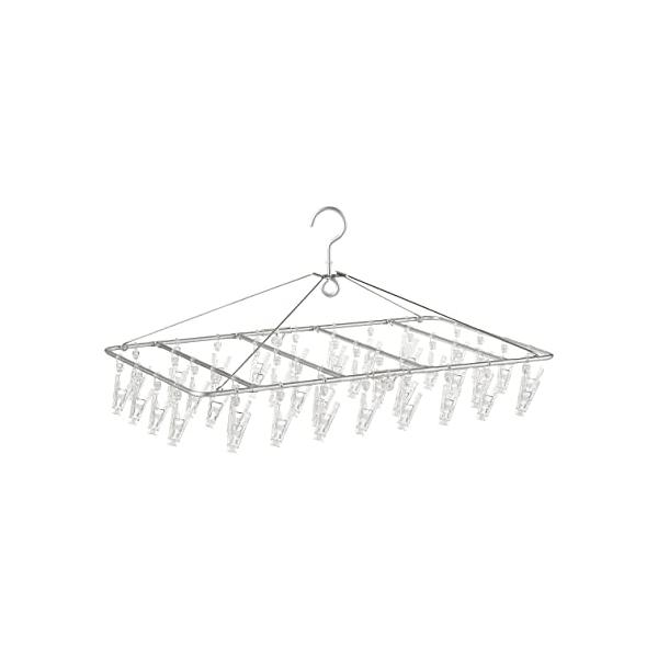 40ピンチシルバー/幅61×奥行36cm/44314524・Style:40ピンチ・パッケージ個数:1・外寸 : 幅61×奥行36cm・素材 : 本体、フック : アルミニウム合金・ピンチ、接結パーツ、樹脂部 : ポリカーボネート・ばね :...