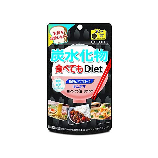 他サイト： 井藤漢方製薬 炭水化物食べてもDiet 糖質にアプローチ 120粒30回分の商品画像