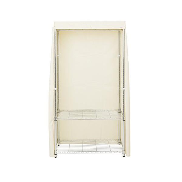 他サイト： [ドウシシャ] ルミナス ハンガーラック ワードローブ用カバー アイボリー 幅92×奥行46×高さ173cm LWK-IV LWK-IVの商品画像