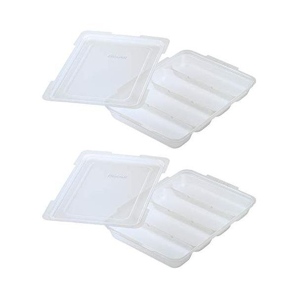 2) 9か月頃から 手づかみトレー・5) 50ml×4ブロック 5) 50ml×4ブロック スティック ・[商品サイズ] サイズ/1セット:12.7×17.5×3.3H(cm)、容量/80mL×4ブロック・小分け冷凍で時短テク!・[製造国]...