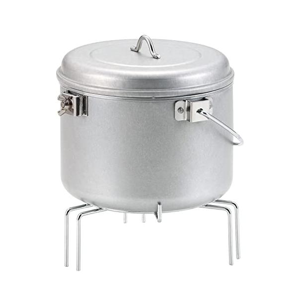 ・シルバー Mサイズ UY-7025・組立サイズ:(約)205×195×高さ220mm(本体/外径175×高さ165mm)、セット重量:(約)640g・セット内容:本体×1、ふた×1、スタンド×1、ハンドル×1・材質:本体・ふた/アルスター...