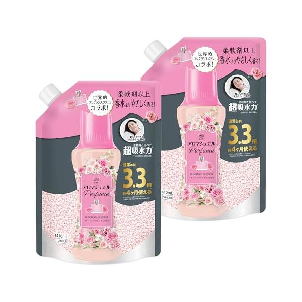 他サイト： レノア Lenor ハピネス アロマジュエル 香り付け専用ビーズ ブルーミングブロッサム 詰め替え 1410mL ×2袋【まとめ買い】 大容量の商品画像