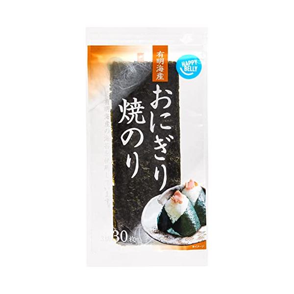 他サイト： [ブランド] Happy Belly 焼のり おにぎり用 3切30枚 有明海産の商品画像