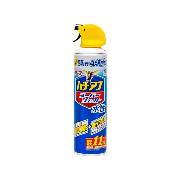 他サイト： アースジェット 水性ハチアブスーパージェット 400ml 蜂の巣 速攻 駆除 巣作り防止 予防 駆除 庭 屋外 害虫対策 クモ カメムシ 毛虫の商品画像