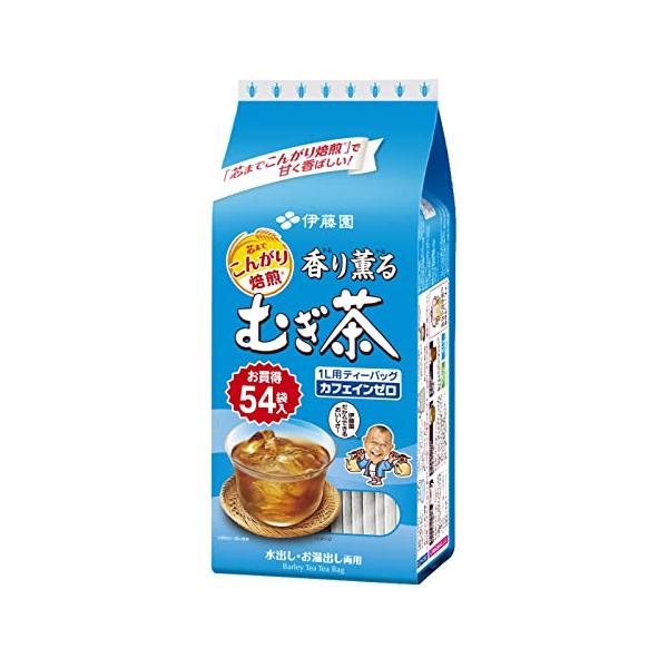 他サイト： 伊藤園 香り薫るむぎ茶 ティーバッグ 7.5g×54袋 ×10個 デカフェ・ノンカフェインの商品画像